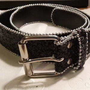Black and Silver Sparkly Belt.